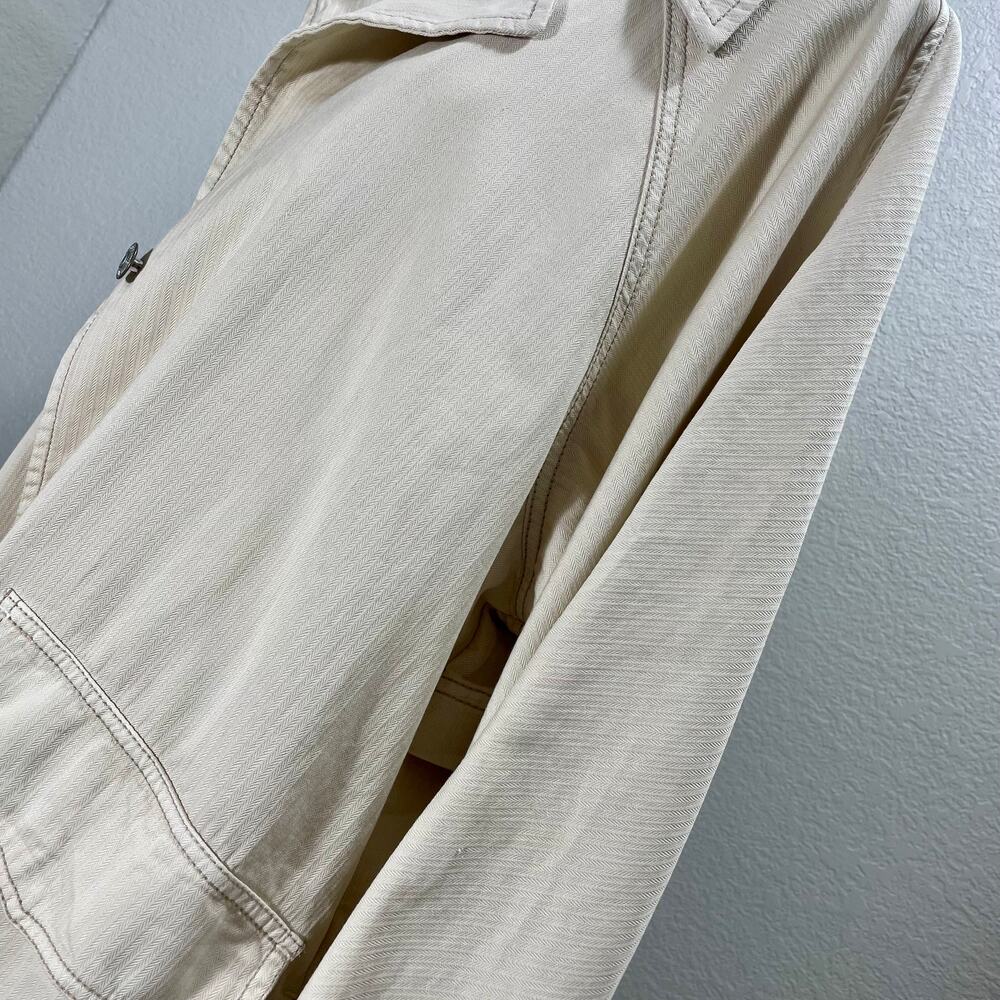 Free People We The Free Perry Military Coat Khaki Trench Jacket Women's Large - Picture 15 of 16